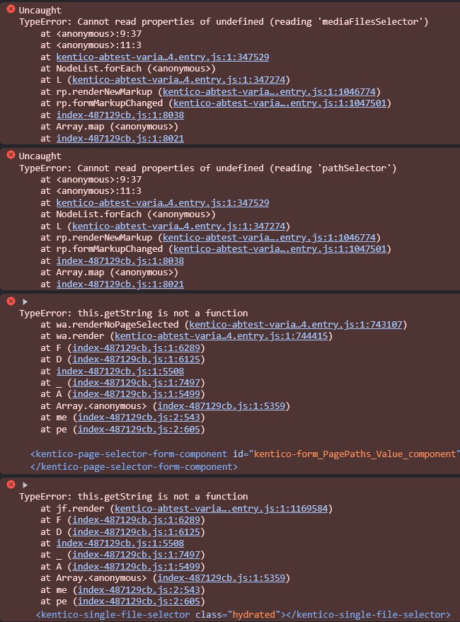 Undefined Properties Error