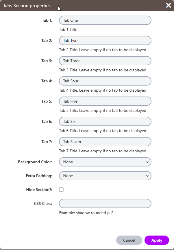 Create Tabs for Xperience by Kentico Using Page Builder Section